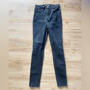 Madewell Black 11” High Rise Stretch Skinny Jean Size 25
